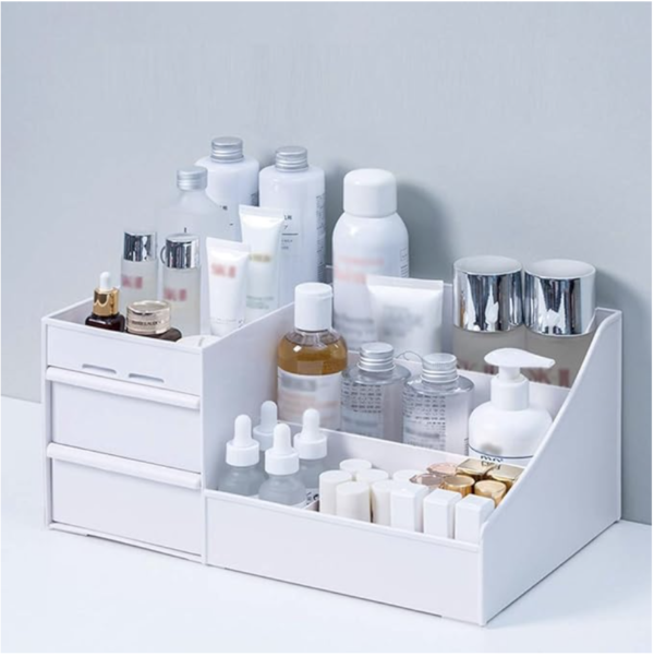 Makeup Organizer With Drawers — Countertop Organizer for Cosmetics, Vanity Holder for Lipstick, Brushes, Lotions, Eyeshadow, Nail Polish and Jewelry - Image 2